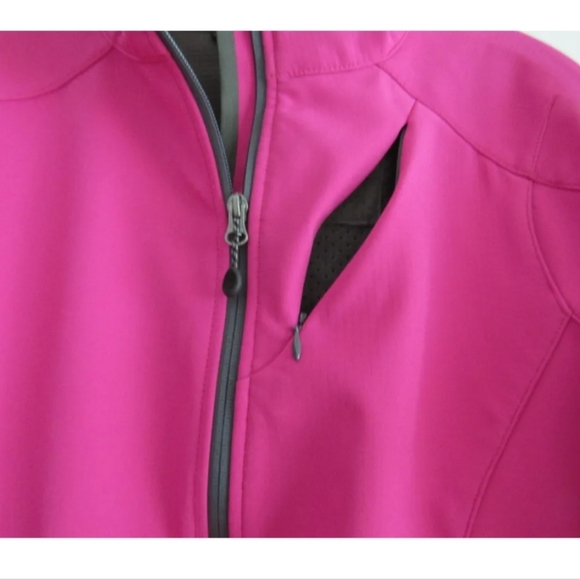 LL Bean Womens Fleece Lined Jacket Hot Pink Zipper Polyester & Spandex Sz S Reg - Picture 6 of 16